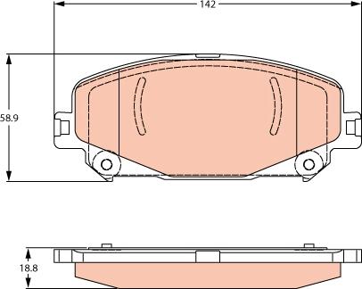 TRW GDB2268 - Kit pastiglie freno, Freno a disco autozon.pro