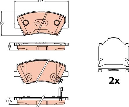 TRW GDB2203 - Kit pastiglie freno, Freno a disco autozon.pro