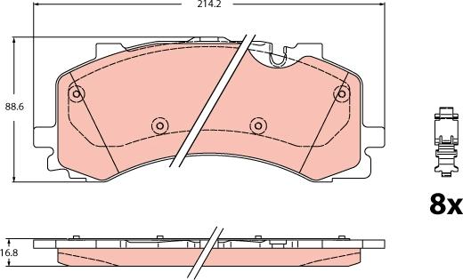 TRW GDB2235 - Kit pastiglie freno, Freno a disco autozon.pro