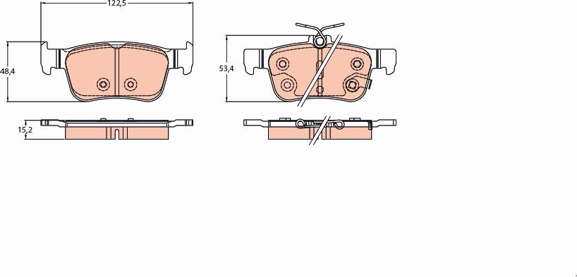 TRW GDB2223 - Kit pastiglie freno, Freno a disco autozon.pro