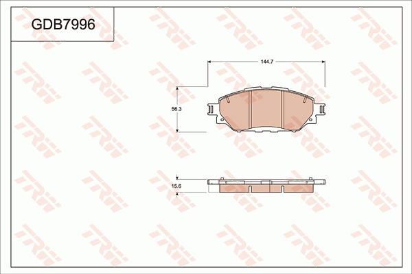 TRW GDB7996AT - Kit pastiglie freno, Freno a disco autozon.pro