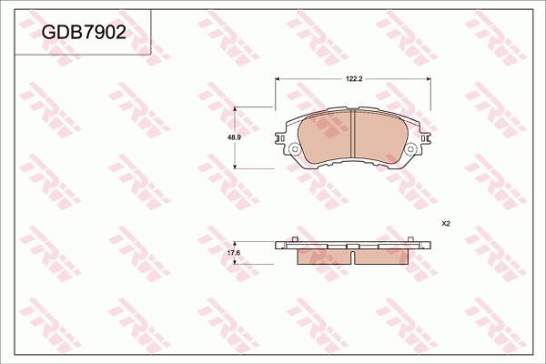 TRW GDB7902AT - Kit pastiglie freno, Freno a disco autozon.pro