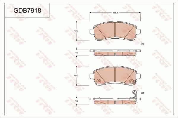 TRW GDB7918 - Kit pastiglie freno, Freno a disco autozon.pro