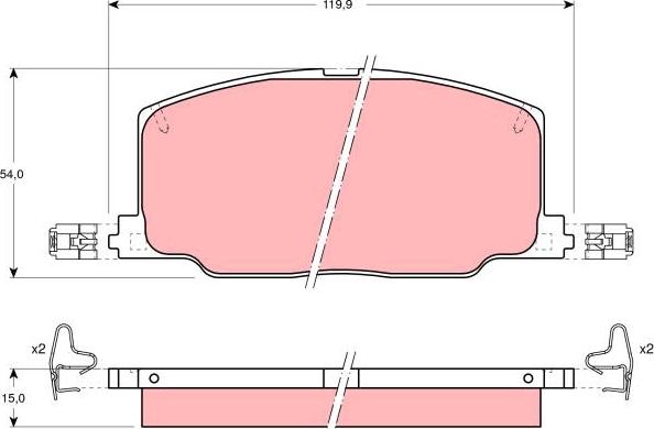 TRW GDB798 - Kit pastiglie freno, Freno a disco autozon.pro