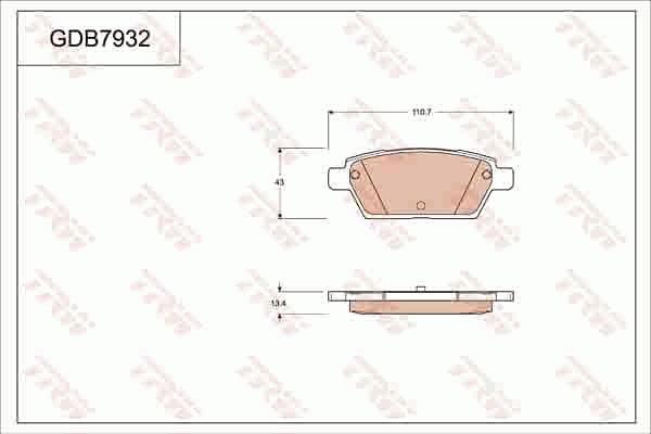 TRW GDB7932 - Kit pastiglie freno, Freno a disco autozon.pro