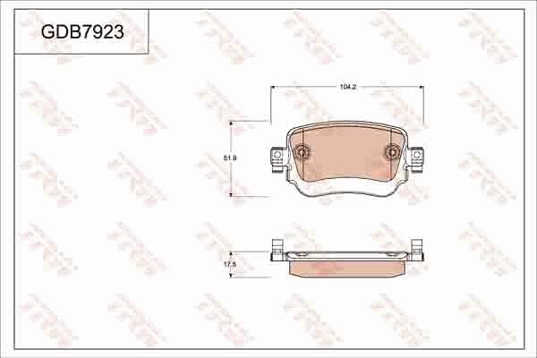 TRW GDB7923 - Kit pastiglie freno, Freno a disco autozon.pro