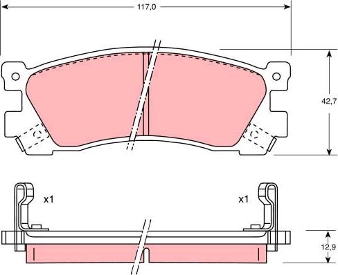 TRW GDB746 - Kit pastiglie freno, Freno a disco autozon.pro