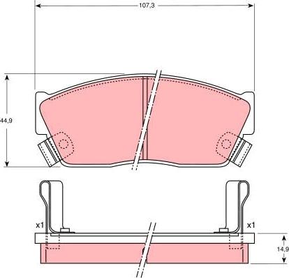 TRW GDB750 - Kit pastiglie freno, Freno a disco autozon.pro