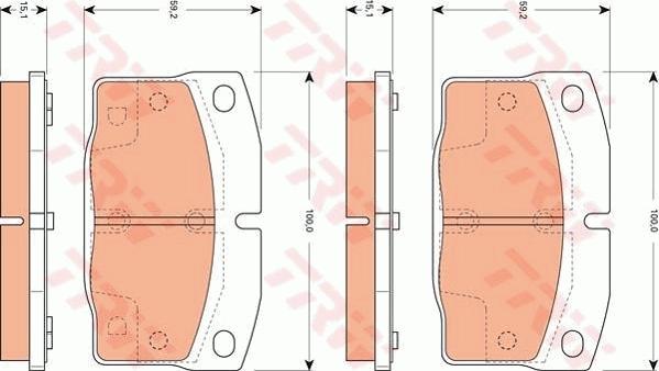 TRW GDB7519 - Kit pastiglie freno, Freno a disco autozon.pro