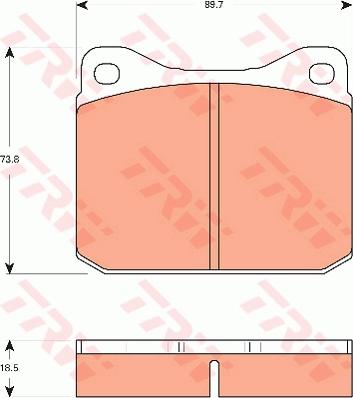 TRW GDB7536 - Kit pastiglie freno, Freno a disco autozon.pro