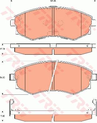 TRW GDB7521 - Kit pastiglie freno, Freno a disco autozon.pro