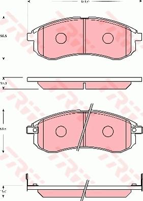 TRW GDB7692 - Kit pastiglie freno, Freno a disco autozon.pro