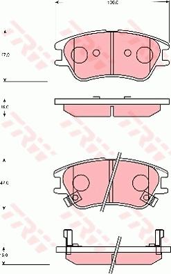 TRW GDB7655 - Kit pastiglie freno, Freno a disco autozon.pro