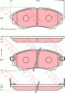 TRW GDB7653 - Kit pastiglie freno, Freno a disco autozon.pro