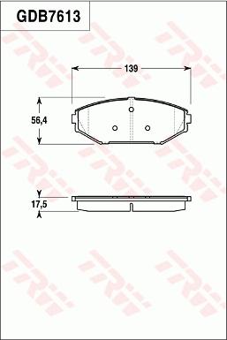 TRW GDB7613 - Kit pastiglie freno, Freno a disco autozon.pro