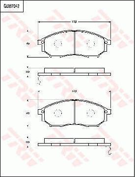 TRW GDB7042 - Kit pastiglie freno, Freno a disco autozon.pro