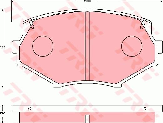 TRW GDB7078 - Kit pastiglie freno, Freno a disco autozon.pro