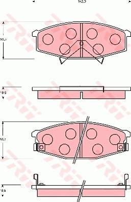 TRW GDB7135 - Kit pastiglie freno, Freno a disco autozon.pro