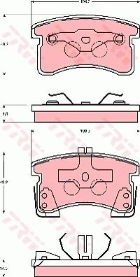 TRW GDB7130 - Kit pastiglie freno, Freno a disco autozon.pro