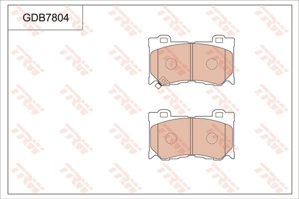 TRW GDB7804 - Kit pastiglie freno, Freno a disco autozon.pro