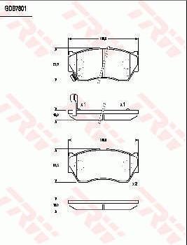 TRW GDB7801 - Kit pastiglie freno, Freno a disco autozon.pro