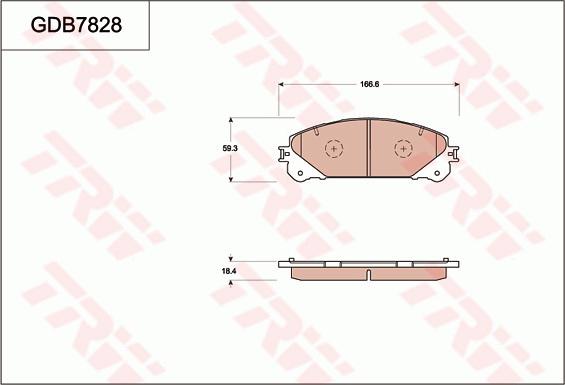 TRW GDB7828 - Kit pastiglie freno, Freno a disco autozon.pro