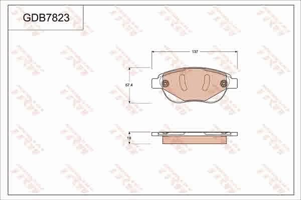 TRW GDB7823 - Kit pastiglie freno, Freno a disco autozon.pro