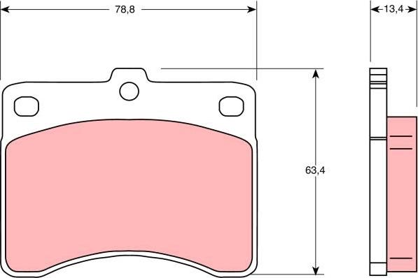 TRW GDB736 - Kit pastiglie freno, Freno a disco autozon.pro