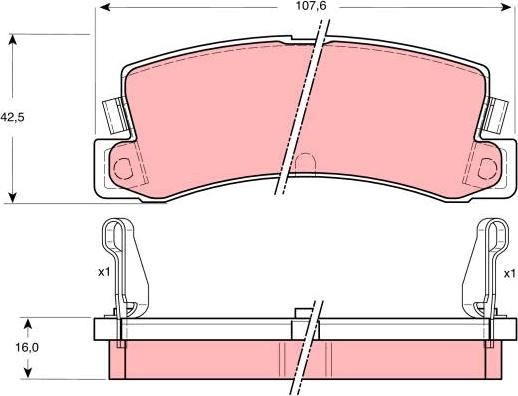 TRW GDB730DT - Kit pastiglie freno, Freno a disco autozon.pro