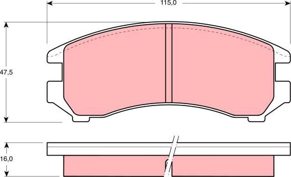 TRW GDB731 - Kit pastiglie freno, Freno a disco autozon.pro