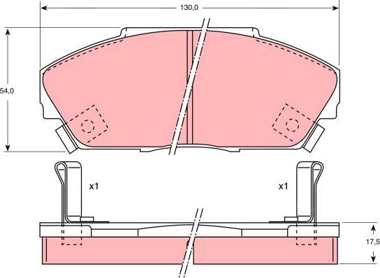 TRW GDB733 - Kit pastiglie freno, Freno a disco autozon.pro