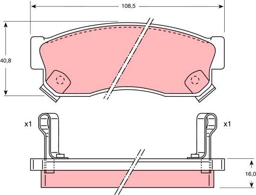 TRW GDB732 - Kit pastiglie freno, Freno a disco autozon.pro