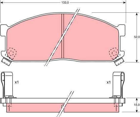 TRW GDB737 - Kit pastiglie freno, Freno a disco autozon.pro