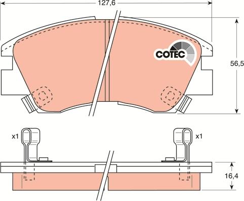 TRW GDB729 - Kit pastiglie freno, Freno a disco autozon.pro