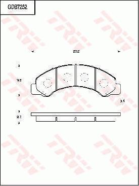 TRW GDB7252 - Kit pastiglie freno, Freno a disco autozon.pro