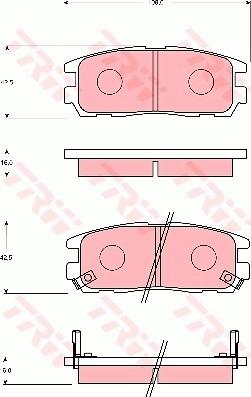 TRW GDB7205 - Kit pastiglie freno, Freno a disco autozon.pro