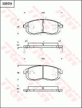 TRW GDB7214 - Kit pastiglie freno, Freno a disco autozon.pro