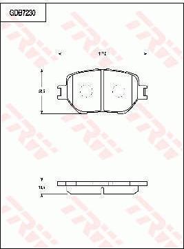 TRW GDB7230 - Kit pastiglie freno, Freno a disco autozon.pro