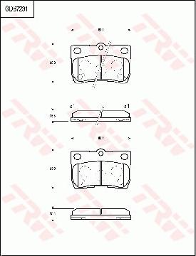 TRW GDB7231 - Kit pastiglie freno, Freno a disco autozon.pro