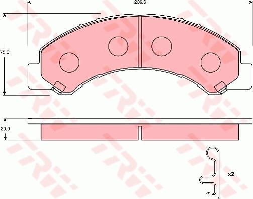 TRW GDB7233 - Kit pastiglie freno, Freno a disco autozon.pro