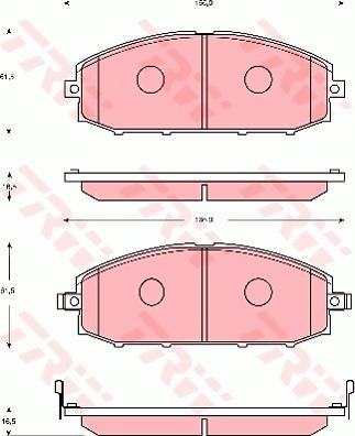 TRW GDB7237 - Kit pastiglie freno, Freno a disco autozon.pro