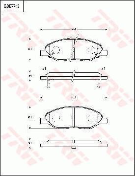 TRW GDB7743 - Kit pastiglie freno, Freno a disco autozon.pro