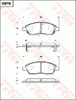 TRW GDB7742DT - Kit pastiglie freno, Freno a disco autozon.pro