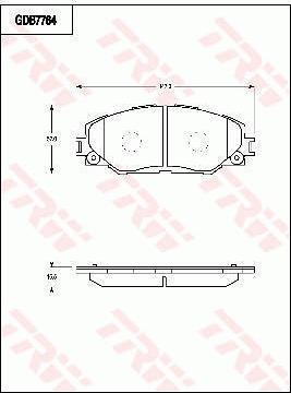 TRW GDB7764 - Kit pastiglie freno, Freno a disco autozon.pro