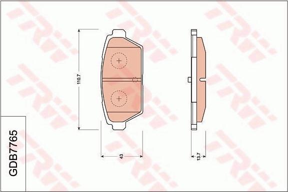 TRW GDB7765 - Kit pastiglie freno, Freno a disco autozon.pro