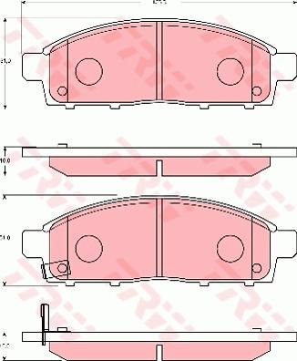 TRW GDB7704DT - Kit pastiglie freno, Freno a disco autozon.pro