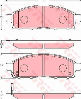 TRW GDB7704 - Kit pastiglie freno, Freno a disco autozon.pro