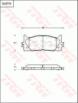 TRW GDB7713 - Kit pastiglie freno, Freno a disco autozon.pro