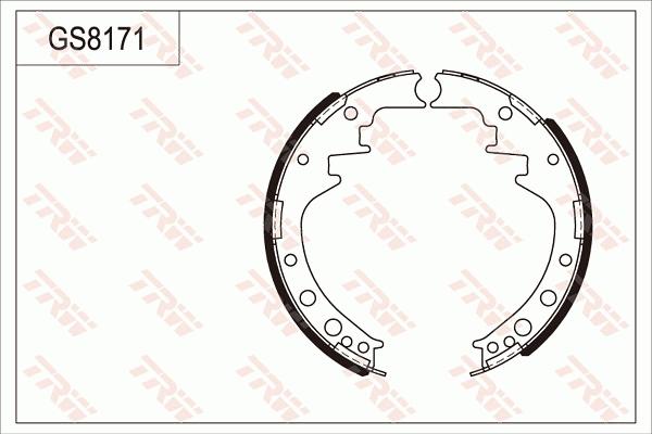 TRW GS8171 - Kit ganasce freno autozon.pro