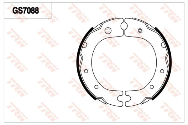 TRW GS7088 - Kit ganasce, Freno stazionamento autozon.pro